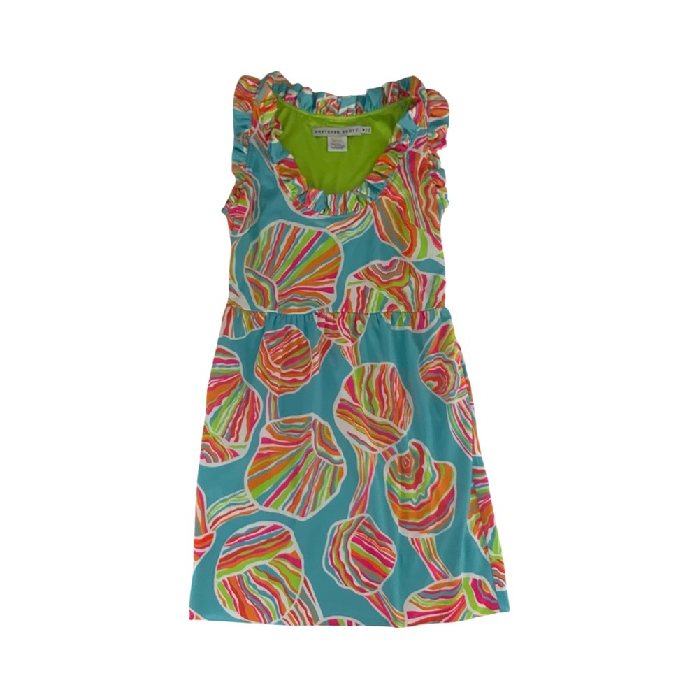 Gretchen Scott Ruffle Neck Dress Size M